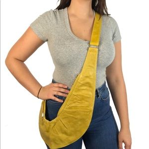 BNWOT Sash Bag Purse in Yellow Classic Leather